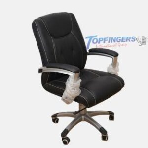 low back swivel leather chair