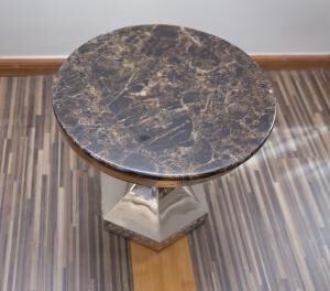 marble top side stool